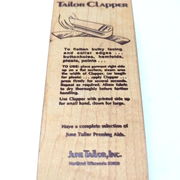 Vintage June Tailor Clapper Couture Solid Wood Handmade Made in USA - Picture 2 of 6